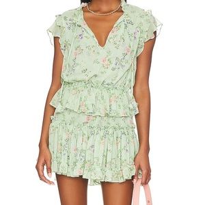 Lillian mini dress in Sage Botanica, MISA Los Angeles Dress in size small